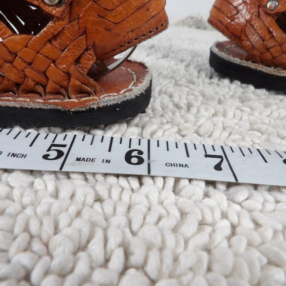 Unisex Leather Mexican Sandals Huaraches Size 14 MEX/ 7C USA - Picture 9 of 13